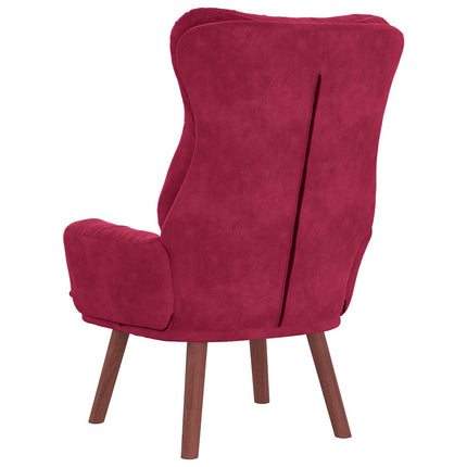 fåtölj Vinröd 69 x 74 x 93 cm Sammet