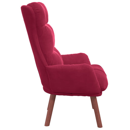 fåtölj Vinröd 69 x 74 x 93 cm Sammet