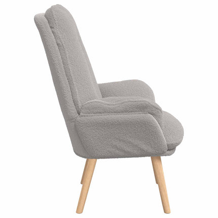 fåtölj Ljusgrå 69 x 74 x 93 cm Sherpa tyg