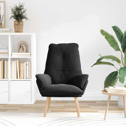 fåtölj Svart 69 x 74 x 93 cm Sherpa tyg