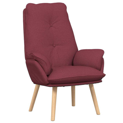 fåtölj Vinröd 69 x 74 x 93 cm Tyg och plywood