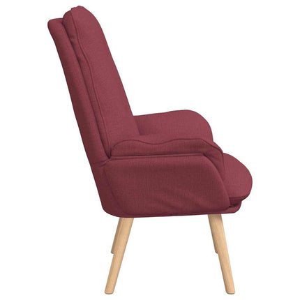 fåtölj Vinröd 69 x 74 x 93 cm Tyg och plywood