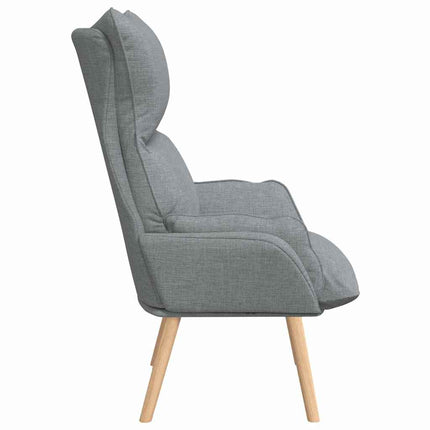 fåtölj Ljusgrå 69 x 74 x 93 cm Tyg och plywood