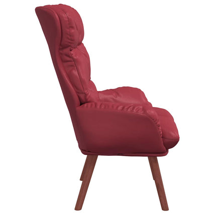 fåtölj Vinröd 69 x 74 x 93 cm Konstläder