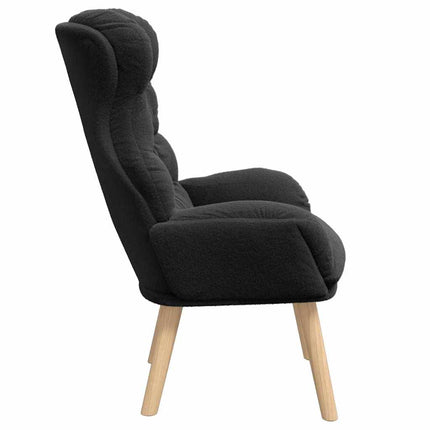 fåtölj Svart 69 x 74 x 93 cm Sherpa tyg