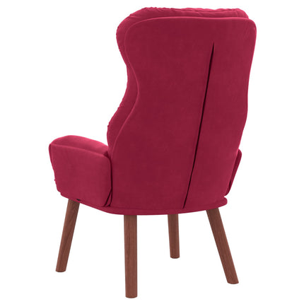 fåtölj Vinröd 69 x 74 x 93 cm Sammet