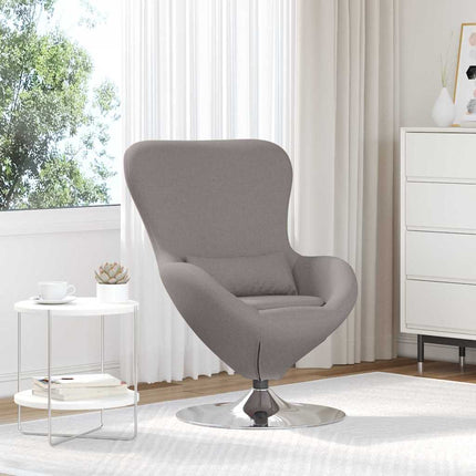 Äggfåtölj Taupe 63 x 73 x 90 cm tyg