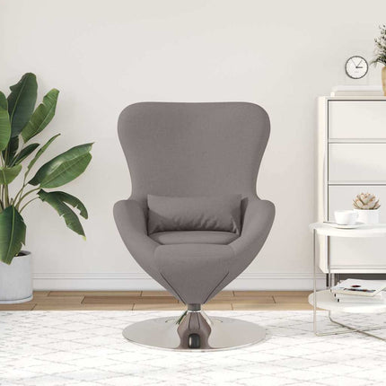 Äggfåtölj Taupe 63 x 73 x 90 cm tyg
