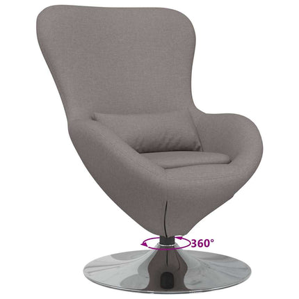 Äggfåtölj Taupe 63 x 73 x 90 cm tyg