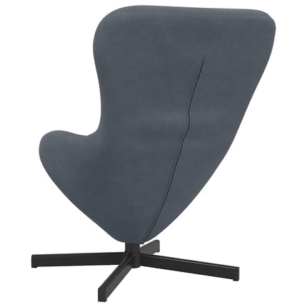 Äggfåtölj Mörkgrå 63 x 73 x 90 cm Sammet