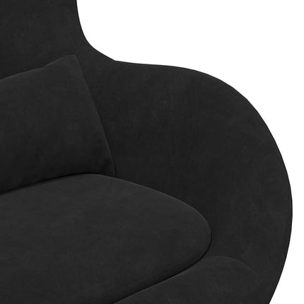 Äggfåtölj Svart 63 x 73 x 90 cm Sammet