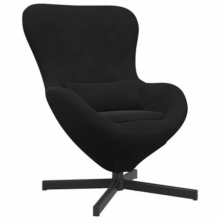 Äggfåtölj Svart 63 x 73 x 90 cm Sammet