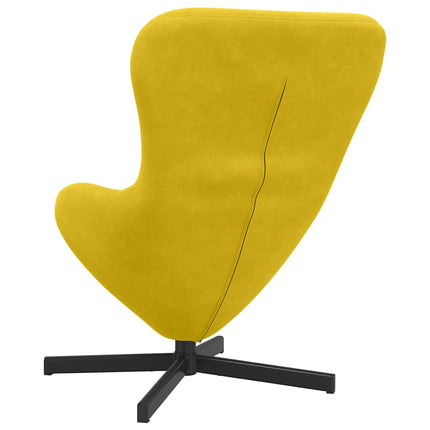 Äggfåtölj Gul 63 x 73 x 90 cm Sammet