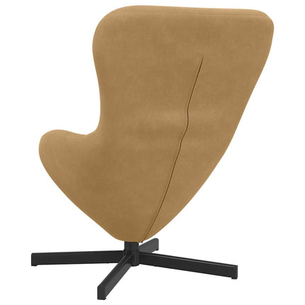 Äggfåtölj Brun 63 x 73 x 90 cm Sammet