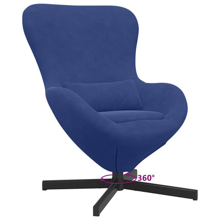 Äggfåtölj Polisblå 63 x 73 x 90 cm Sammet