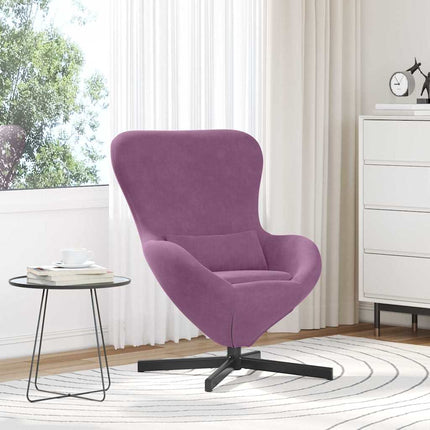 Äggfåtölj Lila 63 x 73 x 90 cm Sammet