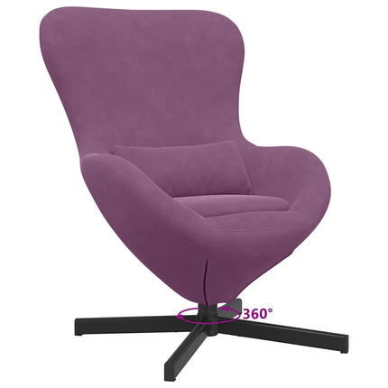 Äggfåtölj Lila 63 x 73 x 90 cm Sammet