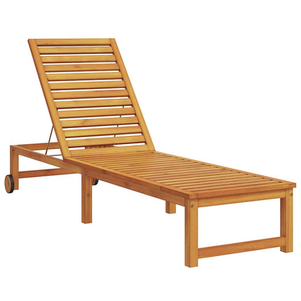 Solstol Reclining Brun 202 x 53 x 89 cm Massivt Akaciaträ