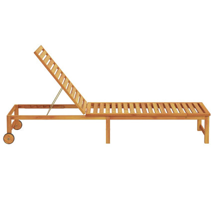 Solstol Reclining Brun 202 x 53 x 89 cm Massivt Akaciaträ