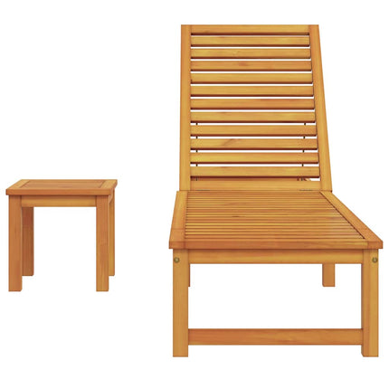 Solstol Reclining Brun 202 x 53 x 89 cm Massivt Akaciaträ