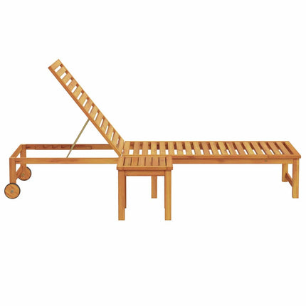 Solstol Reclining Brun 202 x 53 x 89 cm Massivt Akaciaträ