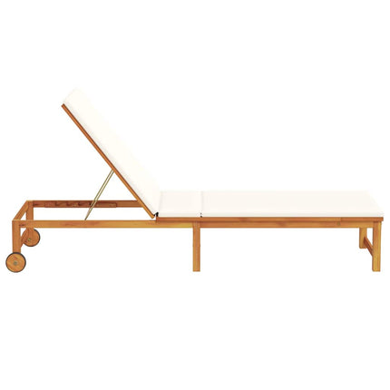 Solstol Reclining Brun 202 x 53 x 89 cm Massivt Akaciaträ
