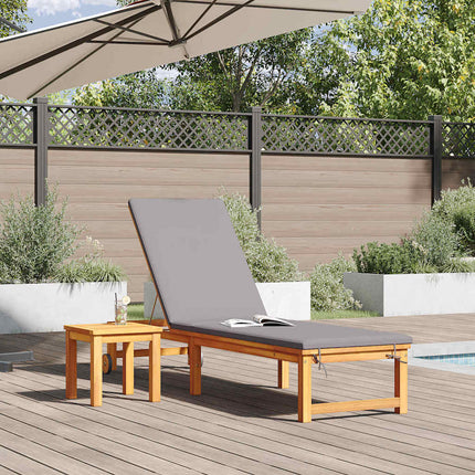 Solstol Reclining Brun 202 x 53 x 89 cm Massivt Akaciaträ