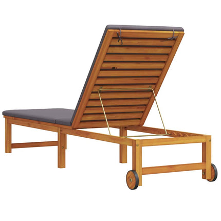 Solstol Reclining Brun 202 x 53 x 89 cm Massivt Akaciaträ