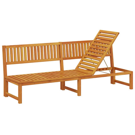 Solstol Reclining Olivenatur 200 x 57 x 75cm Massivt akaciaträ