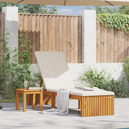Solstol Reclining Olivenatur 200 x 55 x 94 cm Massivt akaciaträ
