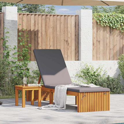 Solstol Reclining Olivenatur 200 x 55 x 94 cm Massivt akaciaträ