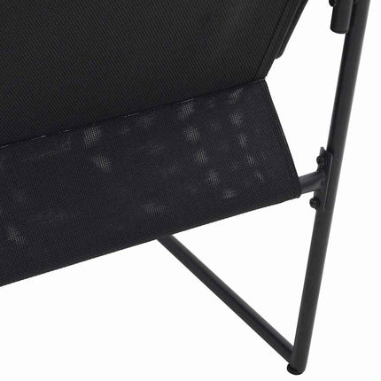 Stol med kudde 4 pcs Svart och Anthracit Textilene