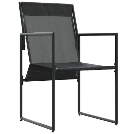 Stol med kudde 4 pcs Svart och Anthracit Textilene