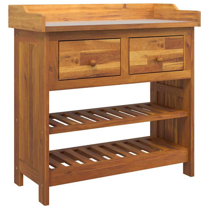Trädgårdsskab Naturfärg 78 x 36,5 x 78 cm Massivt Akaciaträ