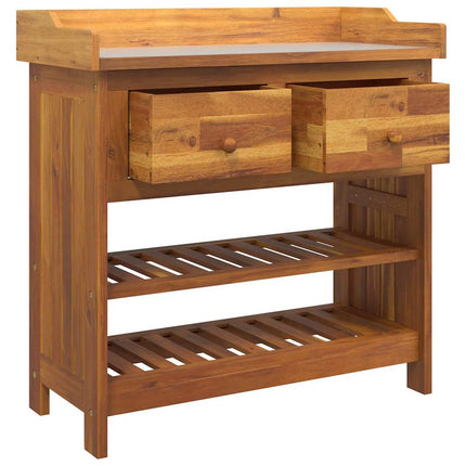 Trädgårdsskab Naturfärg 78 x 36,5 x 78 cm Massivt Akaciaträ