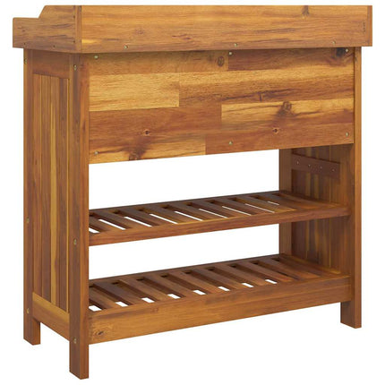 Trädgårdsskab Naturfärg 78 x 36,5 x 78 cm Massivt Akaciaträ