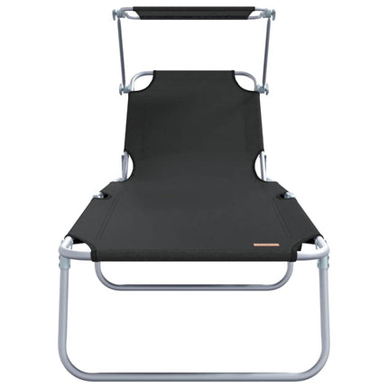 Solstol 2 st Polyester Svart