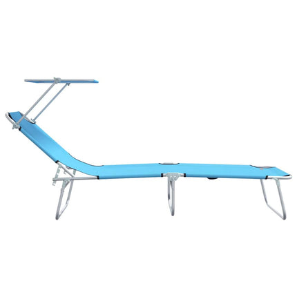 Solstol 2 st Polyester Ljusblå