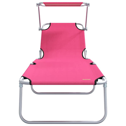 Solstol 2 pcs Rosa 58 x 188 x 77cm Polyester