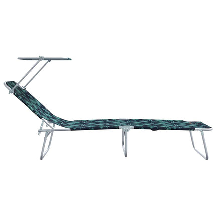 Solstol 2 pcs Grön 58 x 188 x 77cm Polyester
