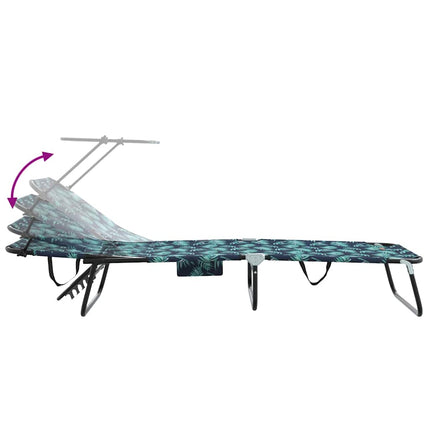 Hopfällbar solstol 2 pcs Flerfärgsdesign 190 x 57 x 81 cm