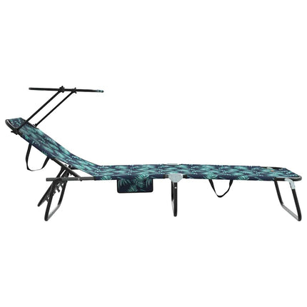 Hopfällbar solstol 2 pcs Flerfärgsdesign 190 x 57 x 81 cm
