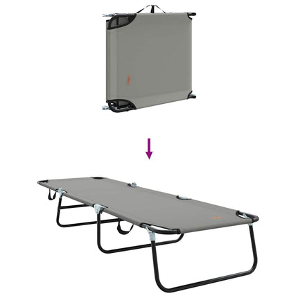 Hopfällbar solstol Grå 188 x 57 x 86,5 cm Polyester