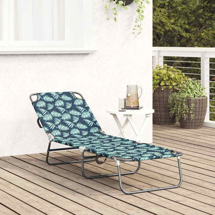 Hopfällbar solstol Flerfärgsdesign 188 x 57 x 86,5 cm Polyester