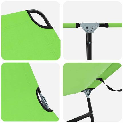 Hopfällbar solstol 2 pcs Grön 188 x 57 x 86,5 cm Polyester