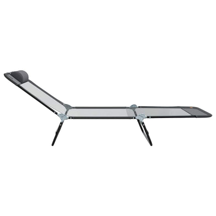 Hopfällbar solstol Grå 182 x 55 x 85,5 cm Textilene