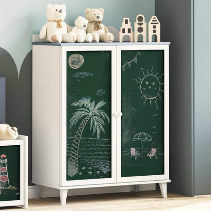 Barnens kreativa förvaring ROROS Grå och Vit 80 x 40 x 110 cm