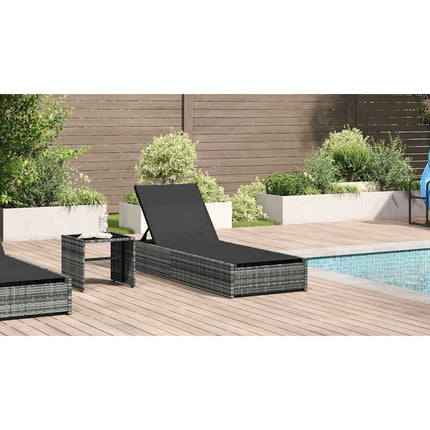 Solstol Reclining Grå 200.5 x 70 x 75 cm konstrotting