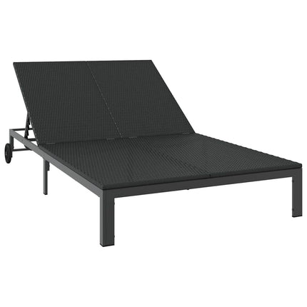 Solbädd Svart 206 x 115 x 75 cm konstrotting
