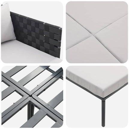 Solbädd Antracit 153 x 115 x 69.5 cm Pulverlackerat stål